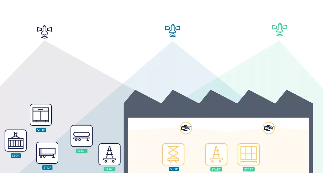 wi-fi geolocation technology illustration