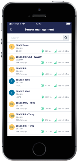 smartphone sensolus mobile app